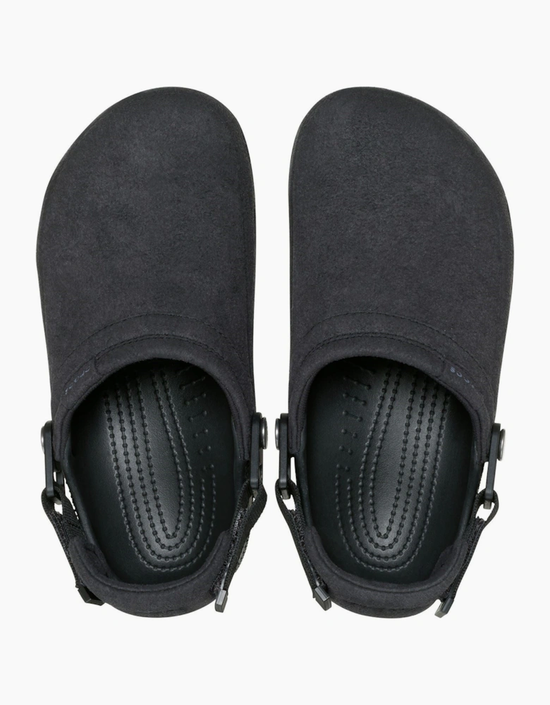 Crocs Classic Crafted Vegan Textile Blend Women's Black Clogs