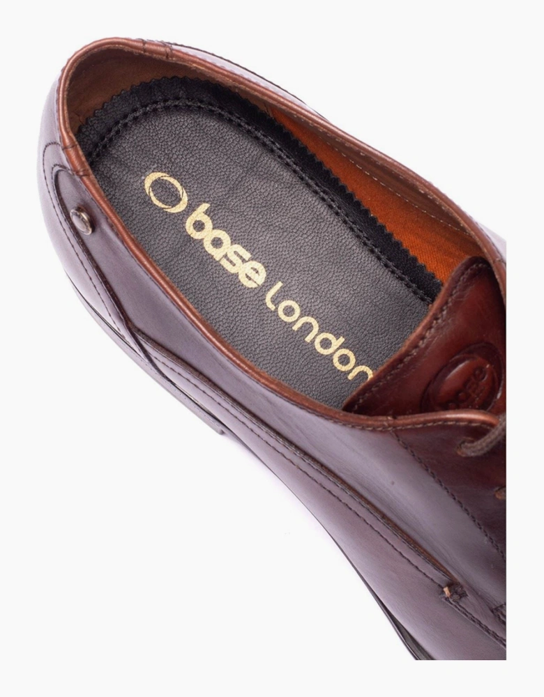 Base London Vance Leather Men's Brown Derby Shoes
