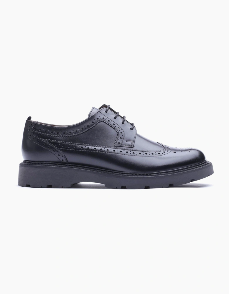 Base London Phase Leather Men's Waxy Black Brogues Shoes