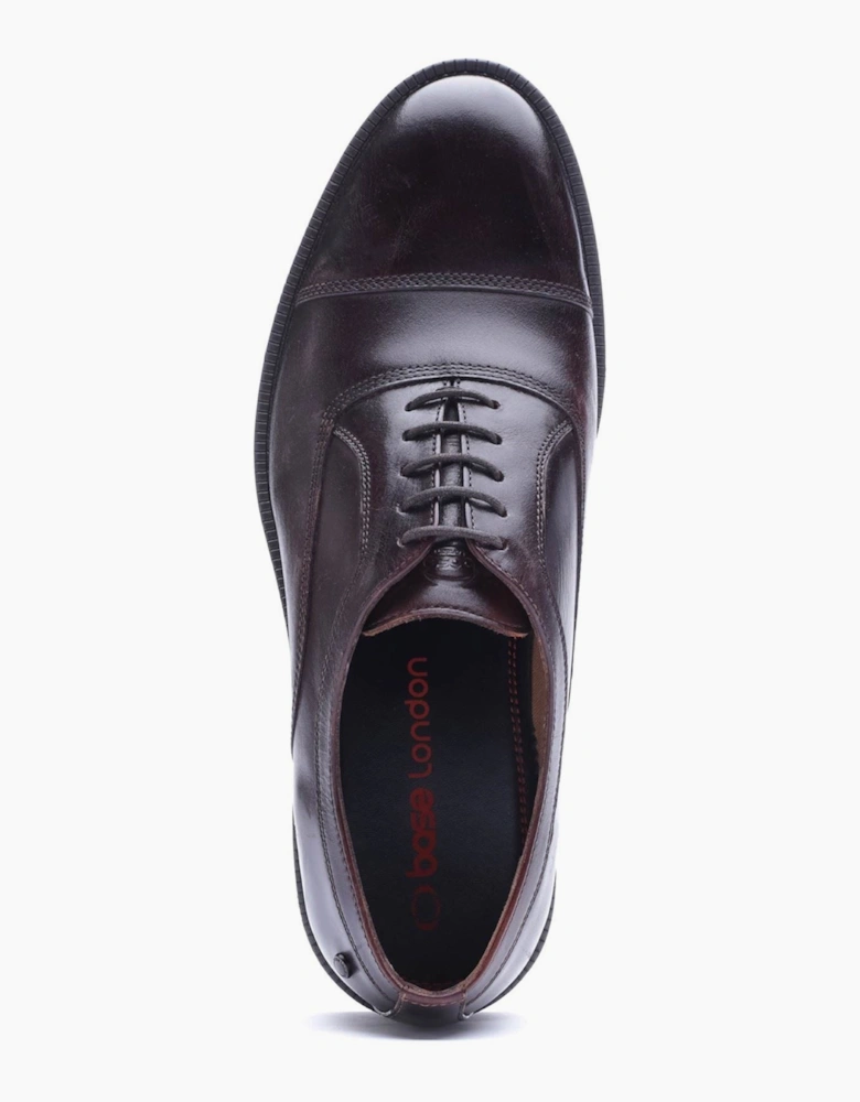 Base London Roma Leather Men's Washed Brown Oxford Shoes