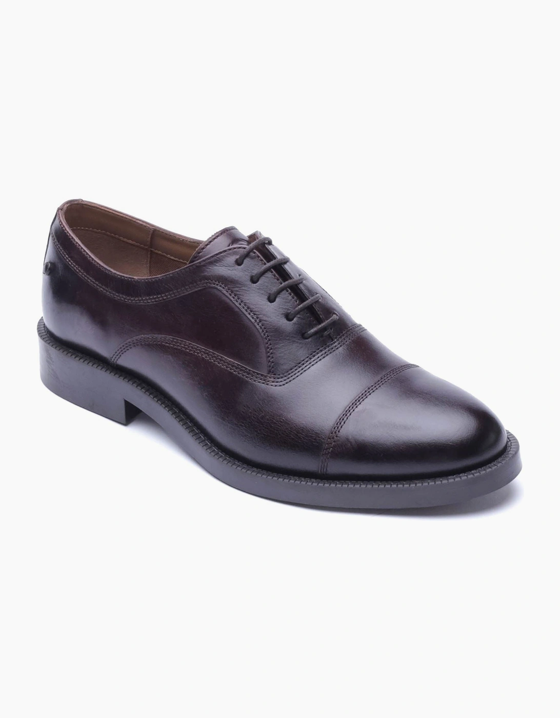 Base London Roma Leather Men's Washed Brown Oxford Shoes