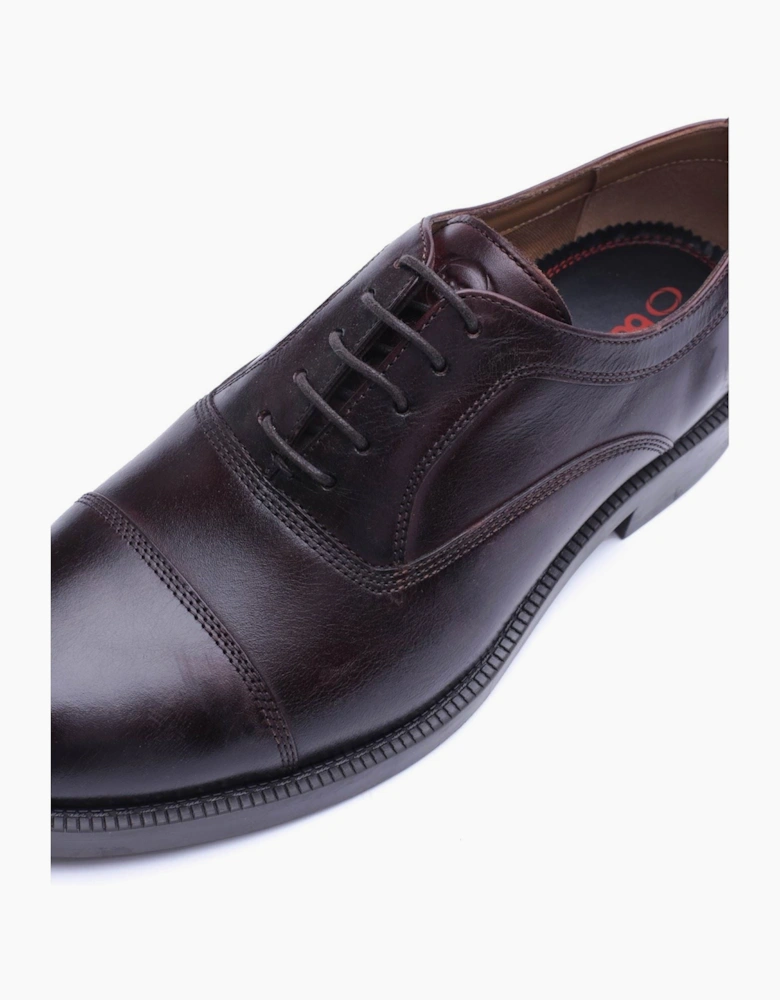 Base London Roma Leather Men's Washed Brown Oxford Shoes