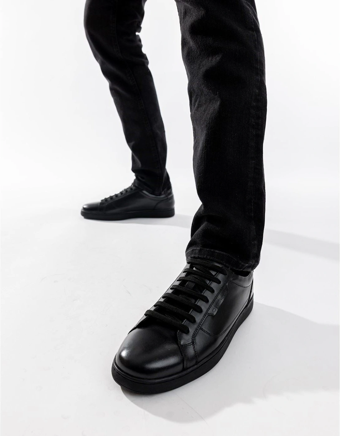 Base London Zammo Leather Men's Black Lace-Up Shoes