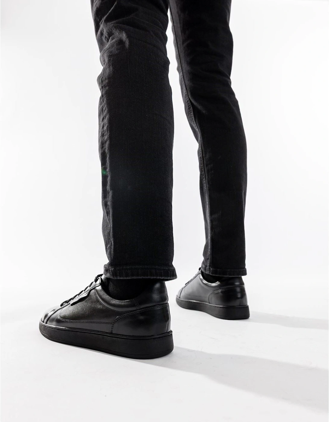 Base London Zammo Leather Men's Black Lace-Up Shoes