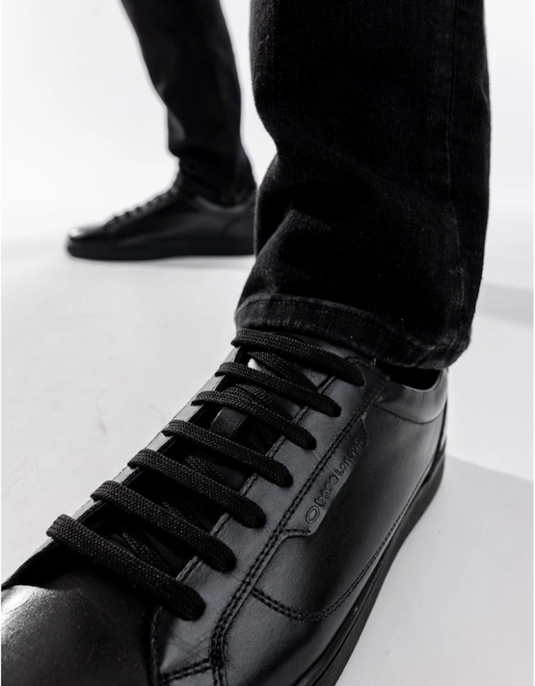 Base London Zammo Leather Men's Black Lace-Up Shoes