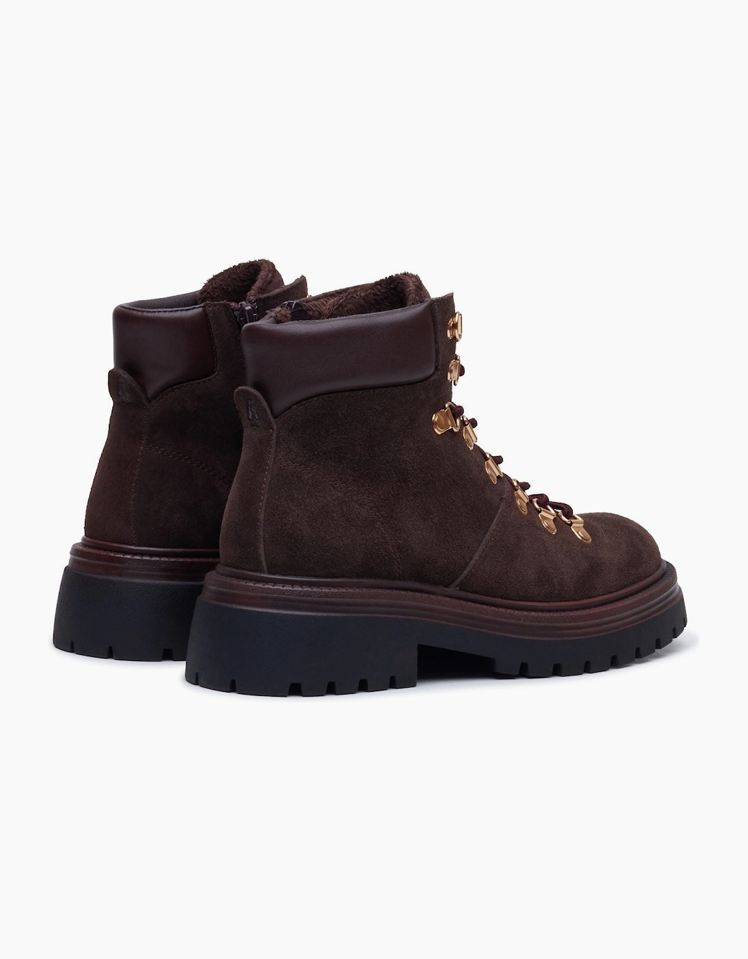 Hush Puppies Robyn Hiker Suede Women's Chocolate Heeled Ankle Boots