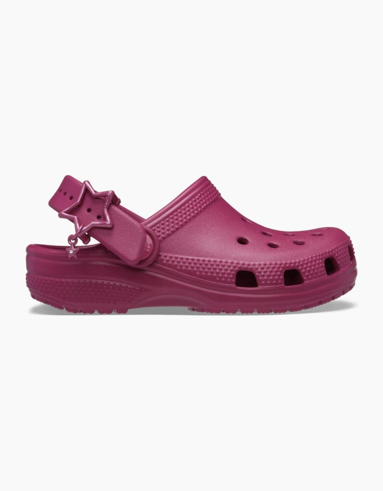 Crocs Classic Star Buckle EVA Girl's Royal Pink Clogs