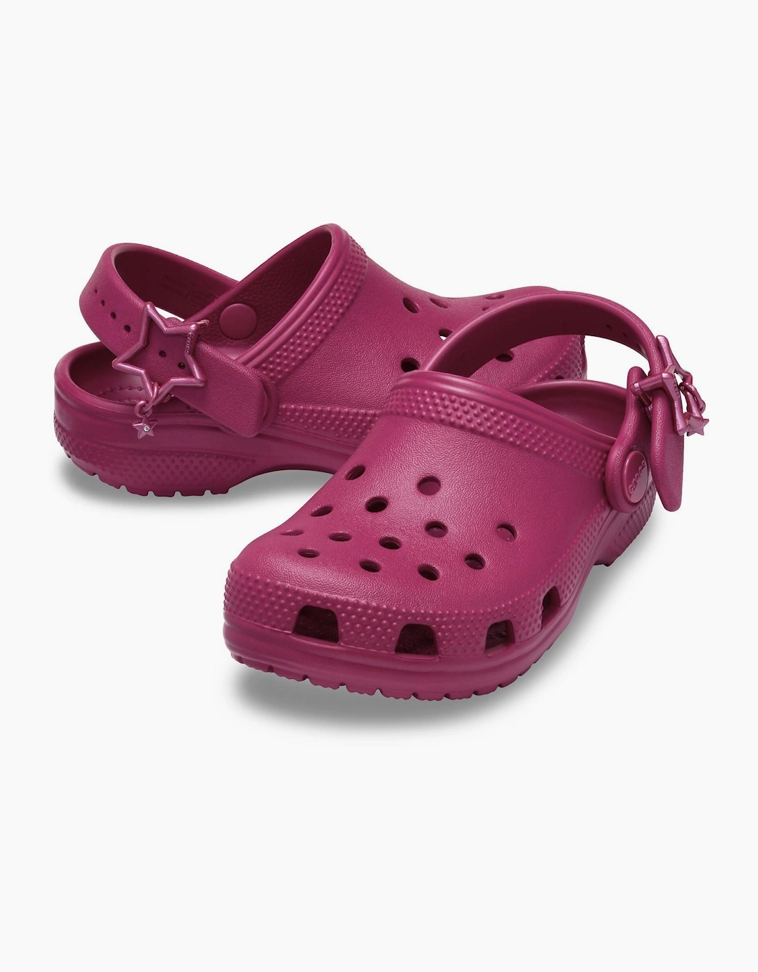 Crocs Classic Star Buckle EVA Girl's Royal Pink Clogs