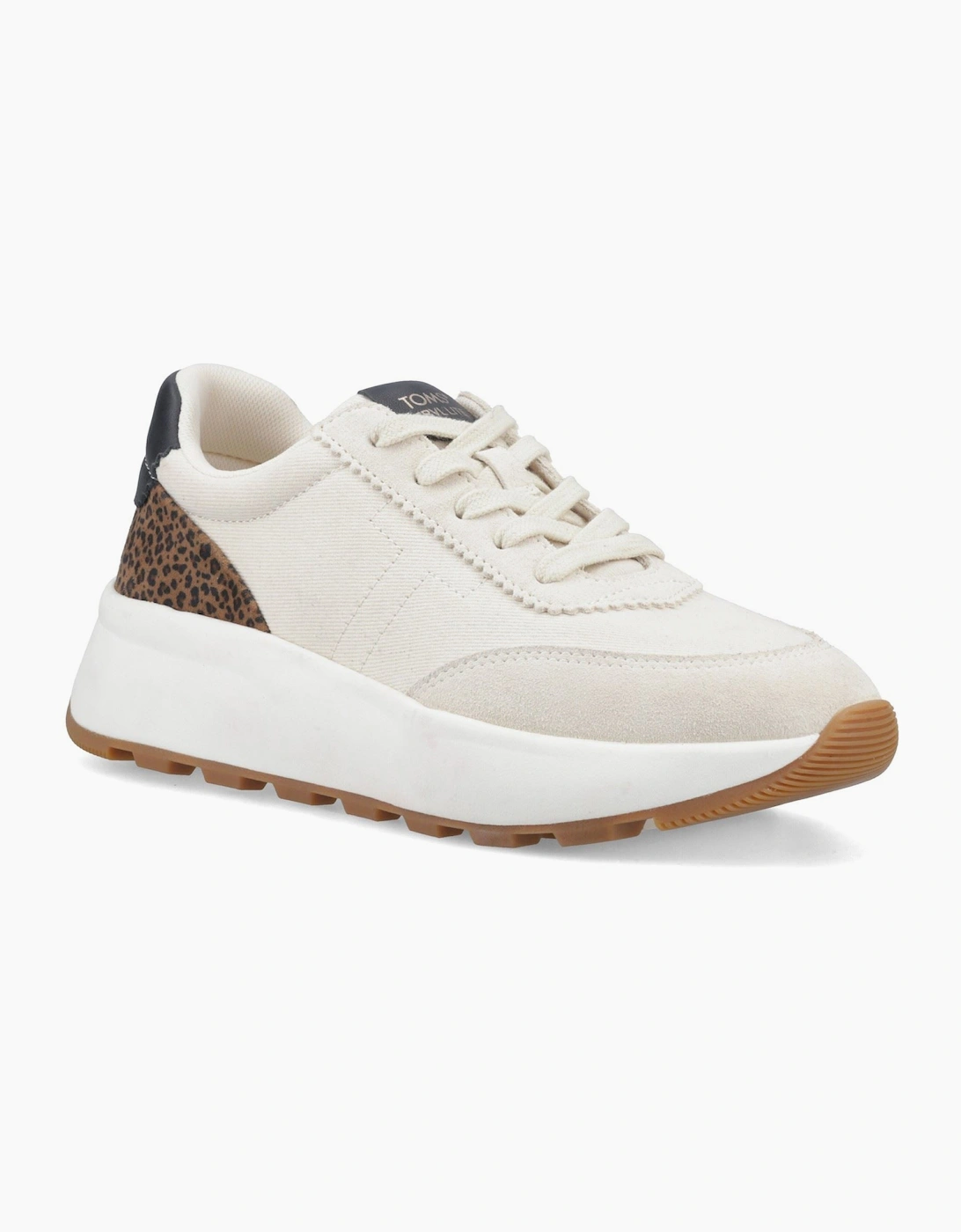 TOMS Trvl Lite Wedge Leather Women's Cheetah Print Trainers