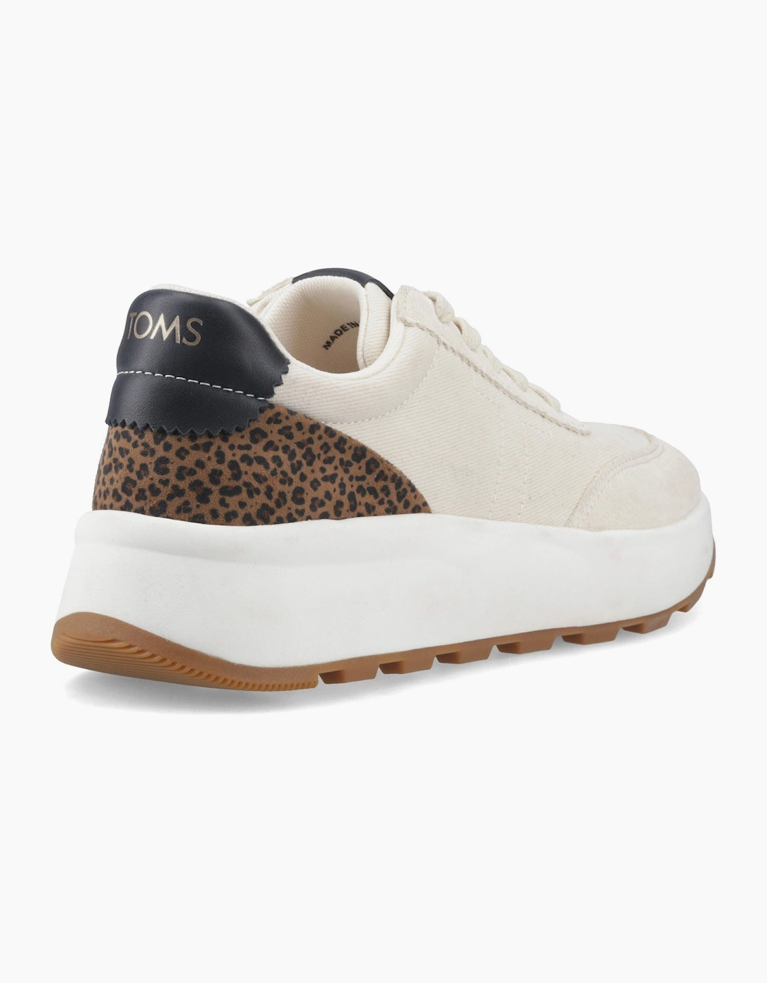 TOMS Trvl Lite Wedge Leather Women's Cheetah Print Trainers