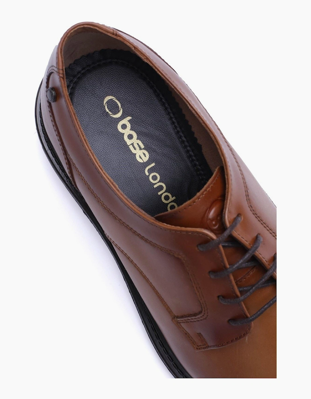 Base London Carter Leather Men's Tan Derby Shoes