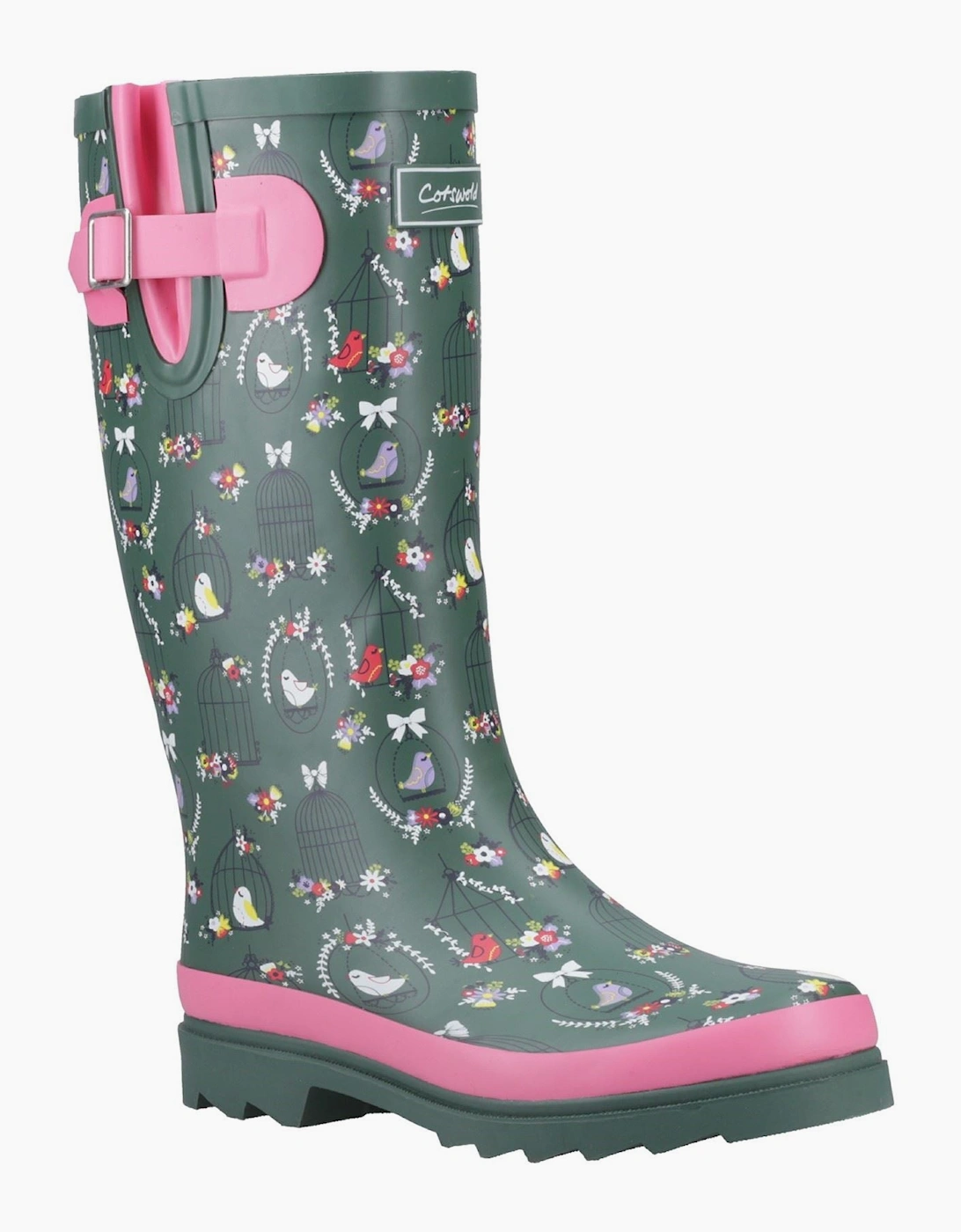 Cotswold Cleeve Tall Rubber Women's Green Wellington Boots