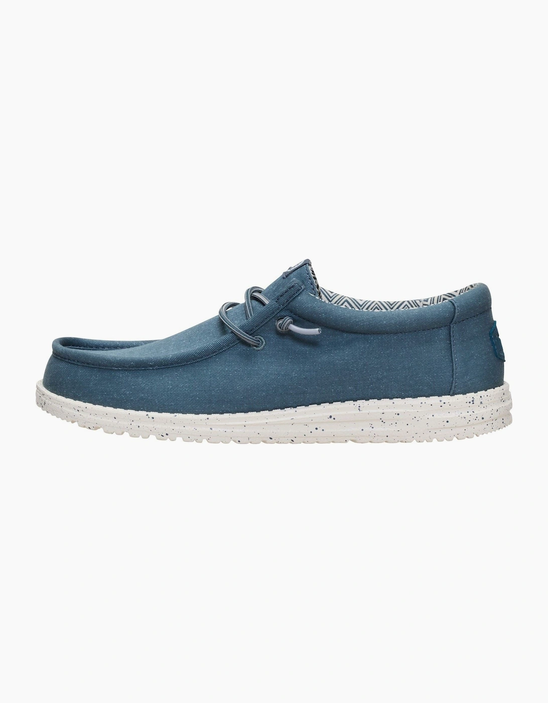 HEYDUDE Wally Stretch Cotton Men's Dark Slate Moccasins Shoes