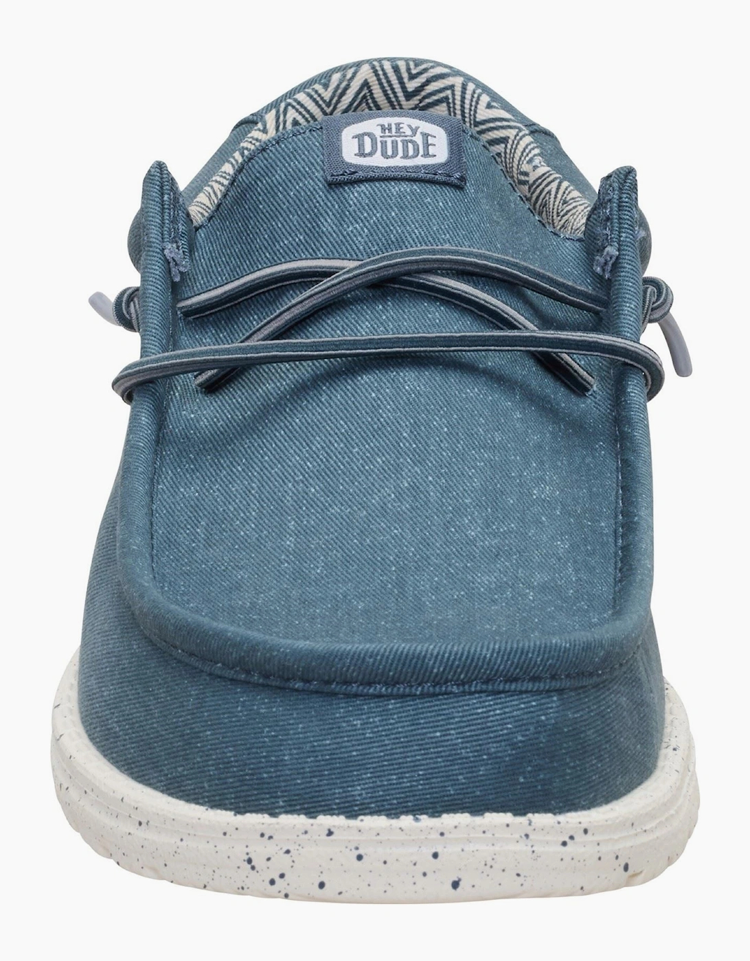 HEYDUDE Wally Stretch Cotton Men's Dark Slate Moccasins Shoes