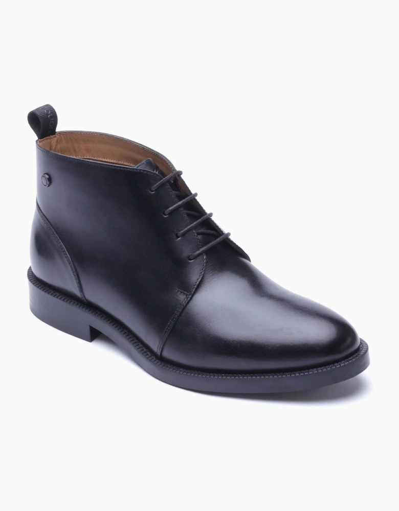 Base London Marco Leather Men's Black Ankle Boots