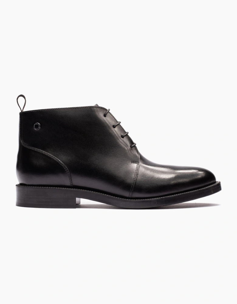 Base London Marco Leather Men's Black Ankle Boots