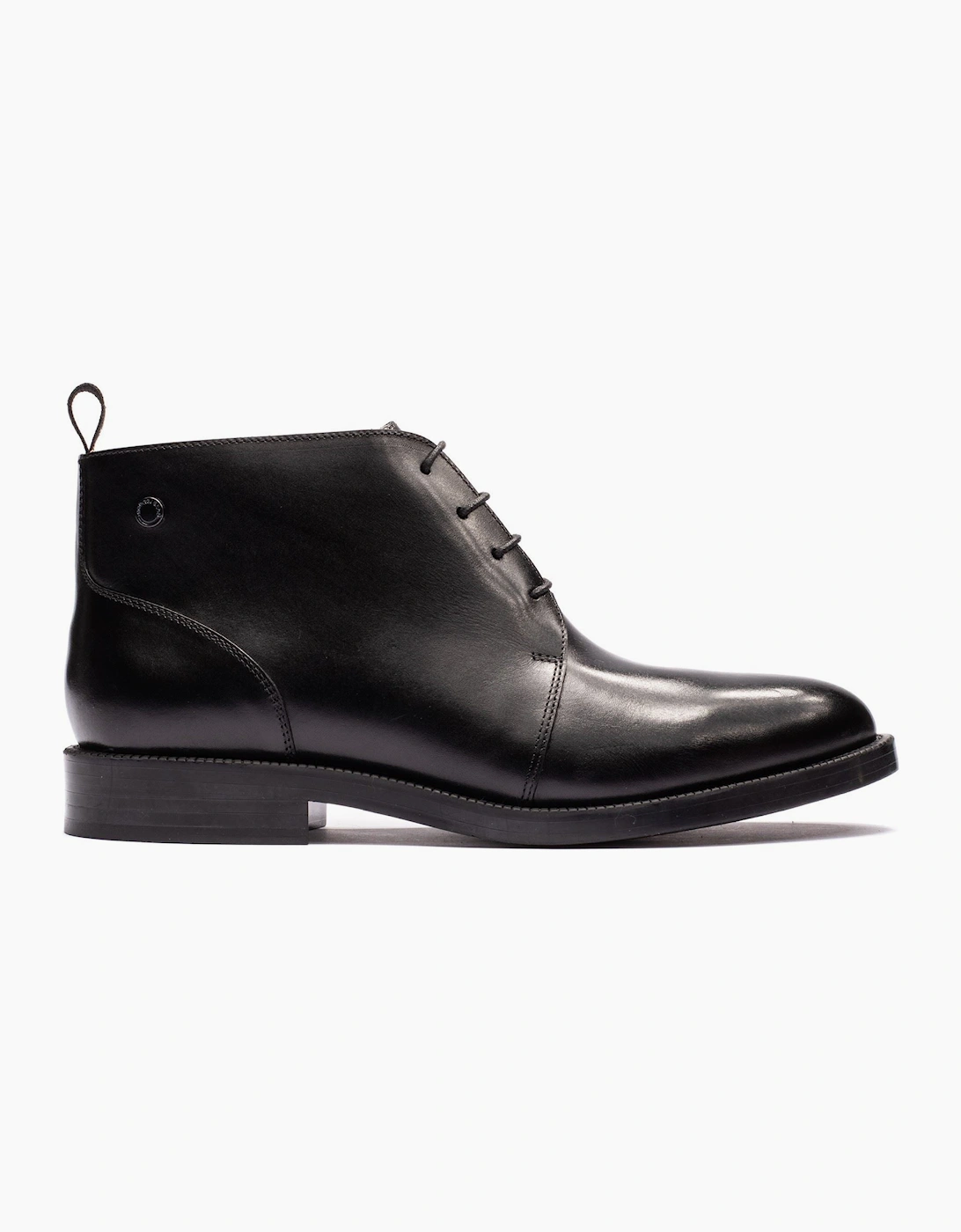 Base London Marco Leather Men's Black Ankle Boots