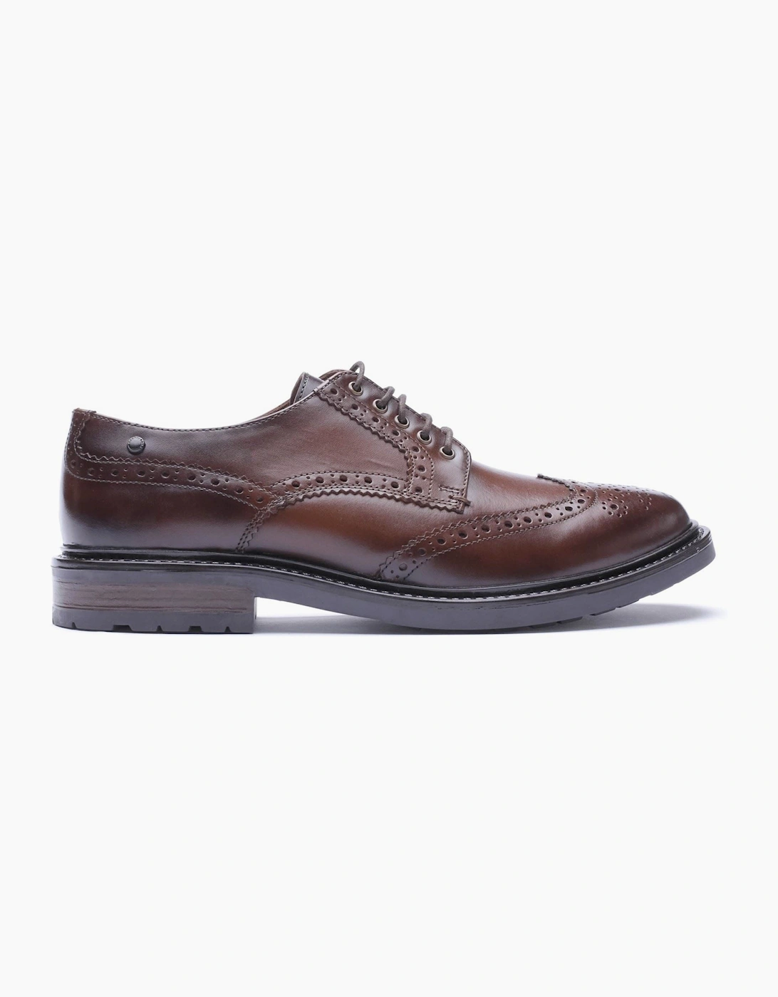 Base London Tanner Leather Men's Brown Brogues Shoes