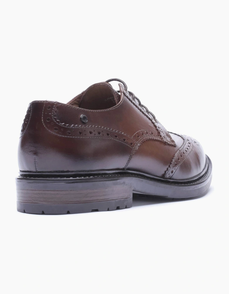 Base London Tanner Leather Men's Brown Brogues Shoes
