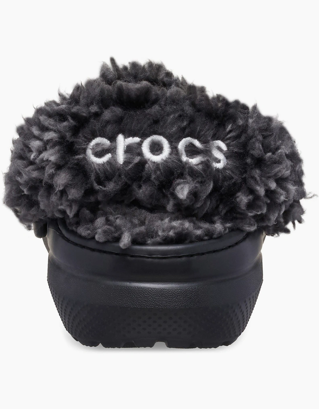 Crocs Classic Fleece Lined Textile Blend Kids Black Clogs