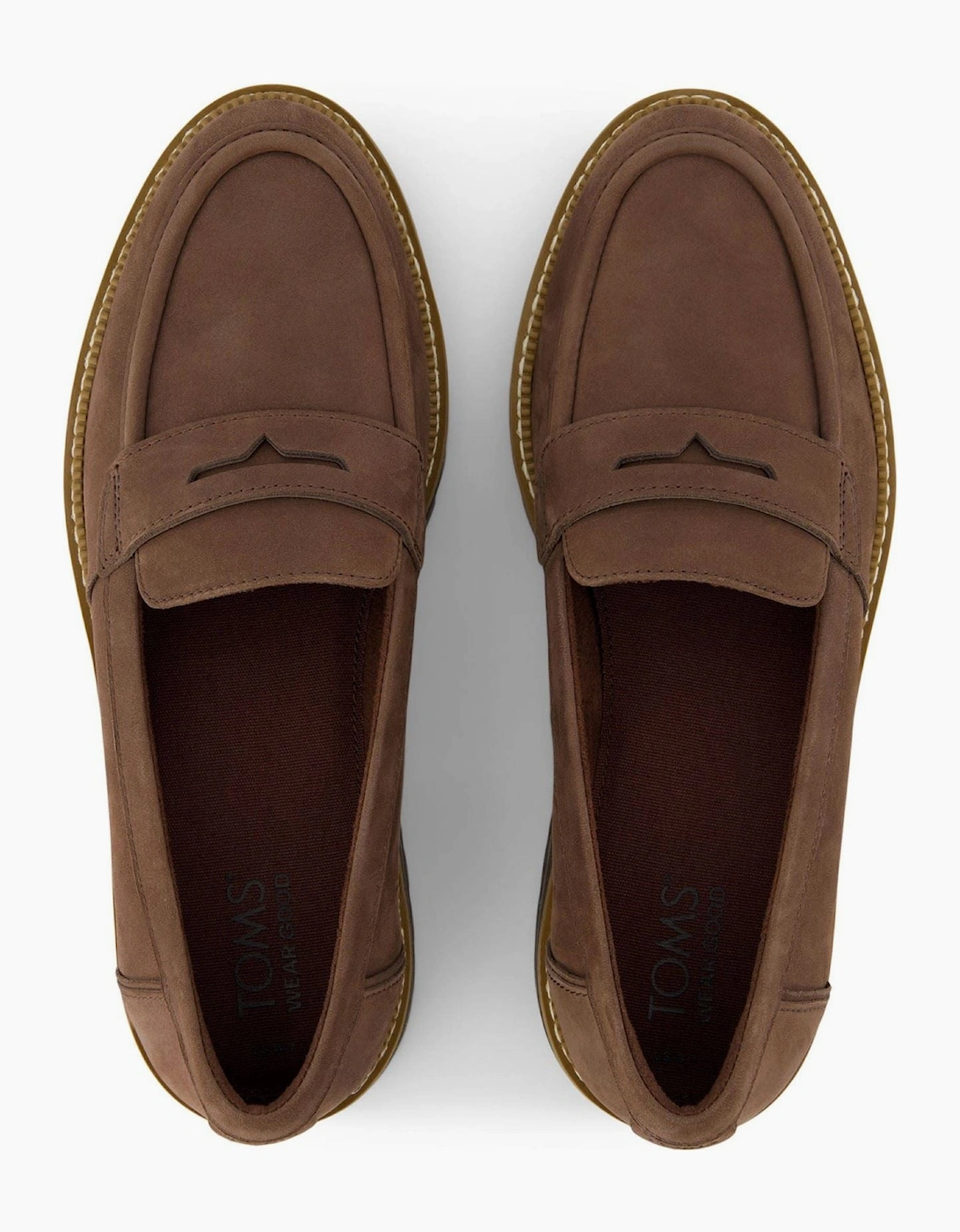 TOMS Cara Leather Women's Oak Brown Loafers