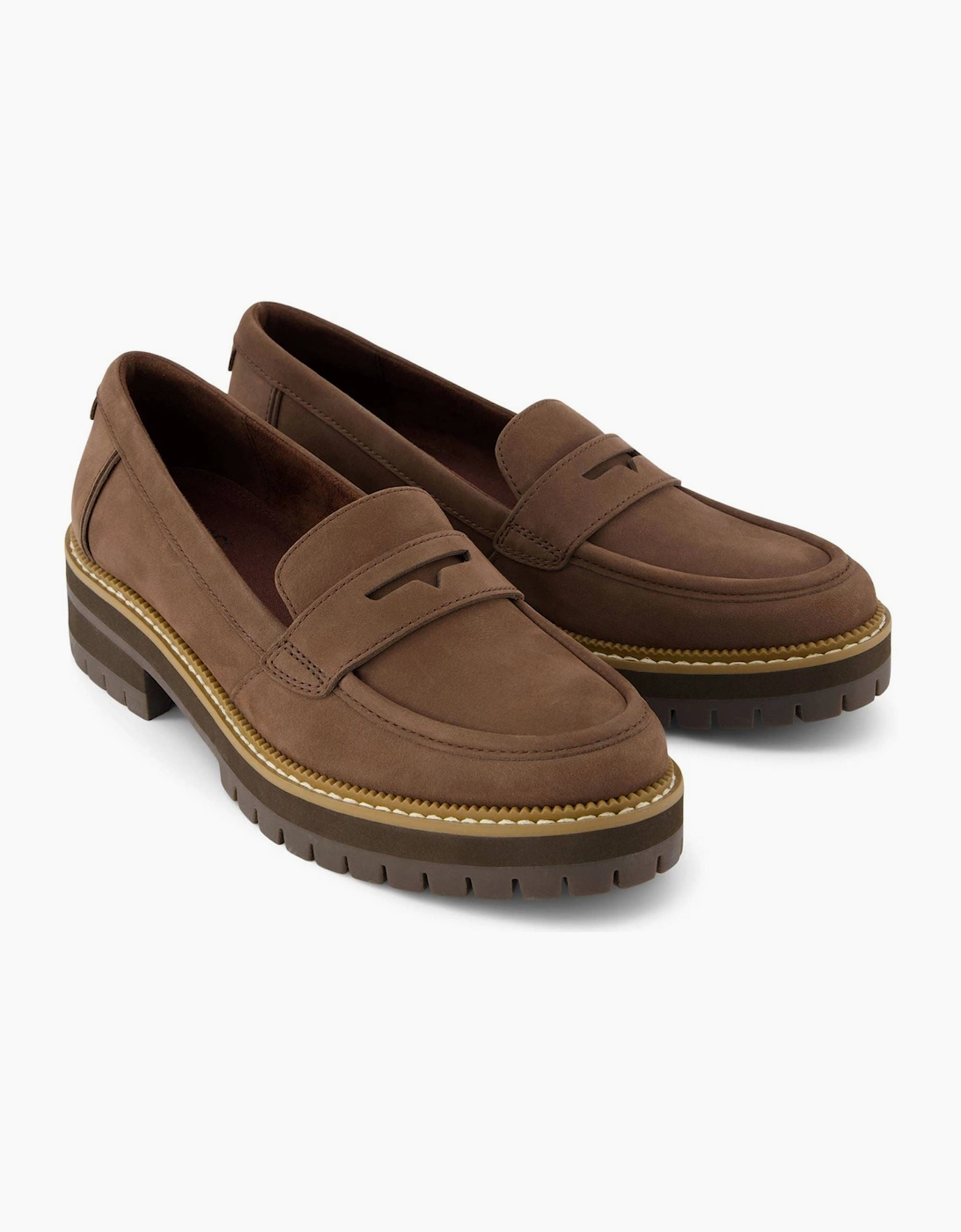 TOMS Cara Leather Women's Oak Brown Loafers