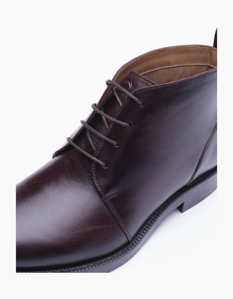 Base London Marco Leather Men's Washed Brown Ankle Boots