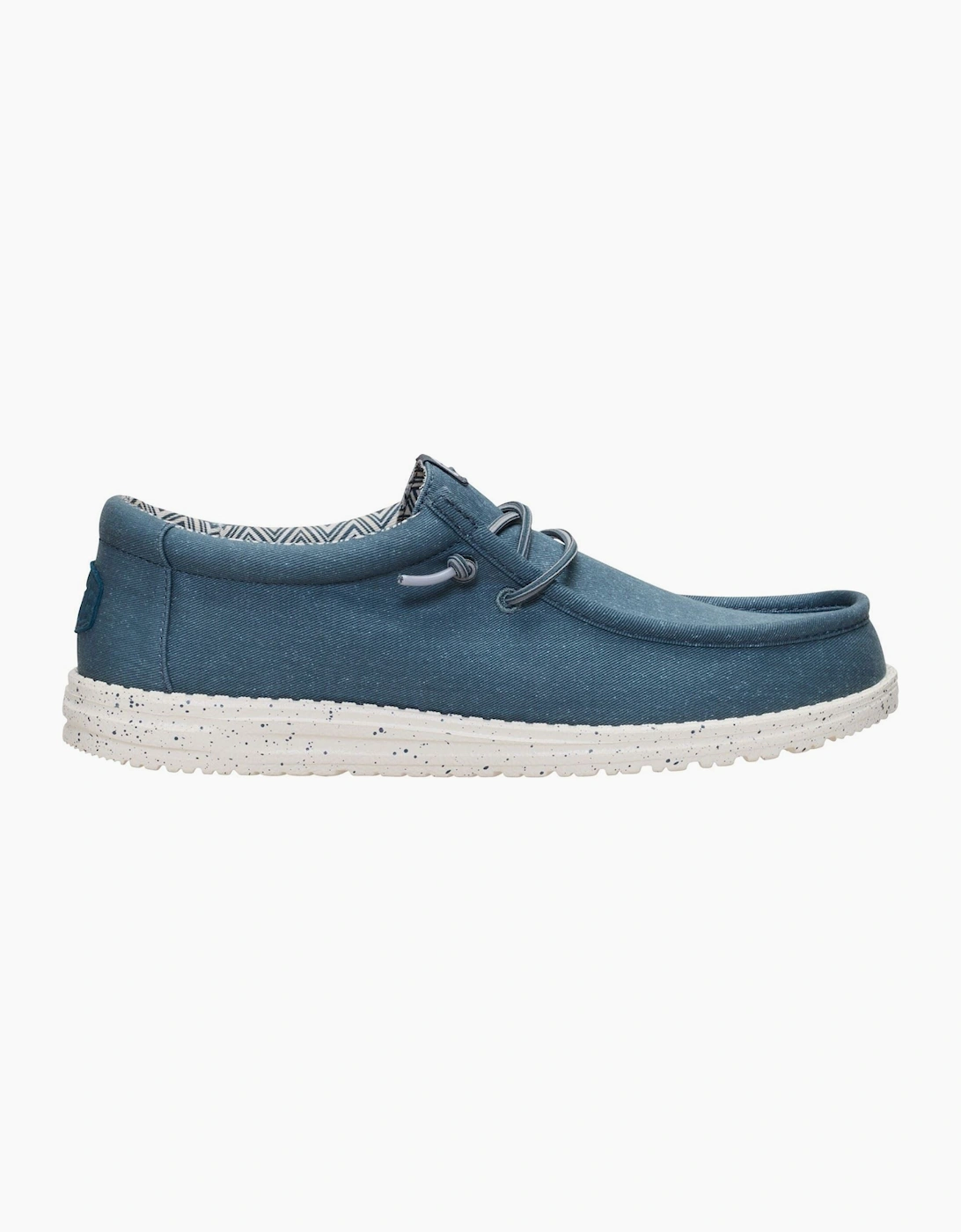 HEYDUDE Wally Stretch Cotton Men's Dark Slate Moccasins Shoes