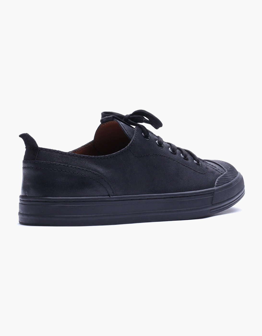 Base London Volt Leather Men's Black Lace-Up Shoes