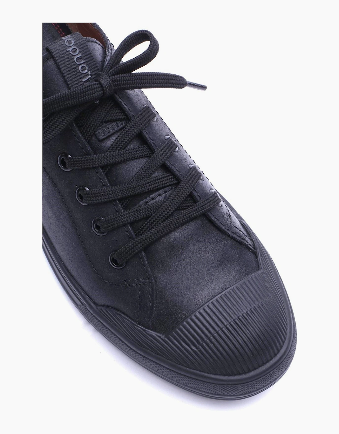 Base London Volt Leather Men's Black Lace-Up Shoes
