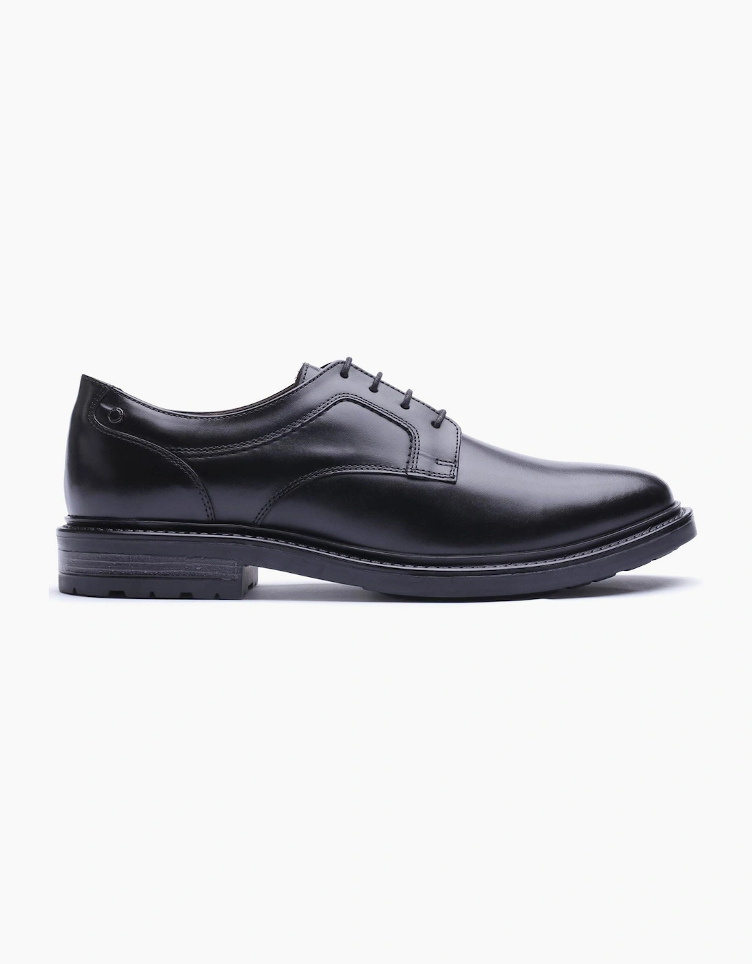 Base London Carter Leather Men's Black Derby Shoes