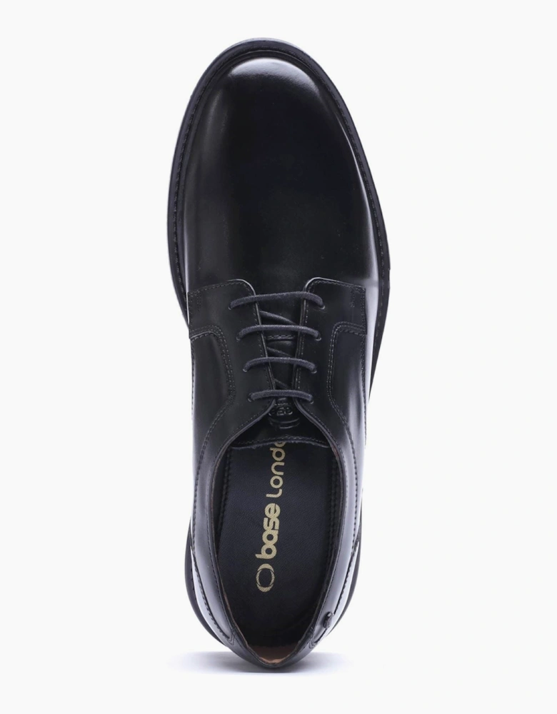 Base London Carter Leather Men's Black Derby Shoes