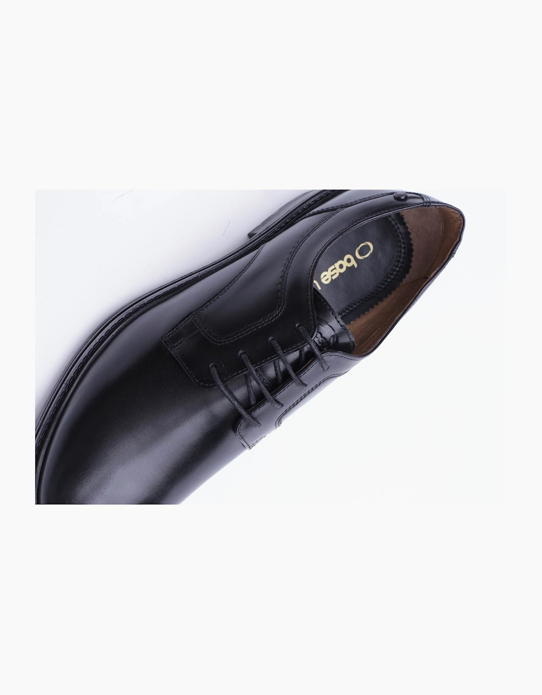 Base London Carter Leather Men's Black Derby Shoes