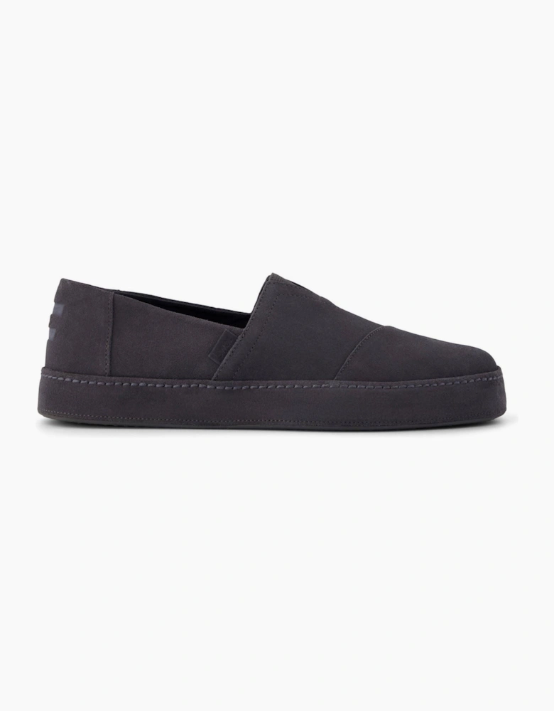 TOMS Alpargata Premium Leather Men's Forged Iron Espadrilles