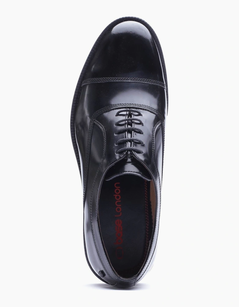 Base London Roma Leather Men's Black Oxford Shoes
