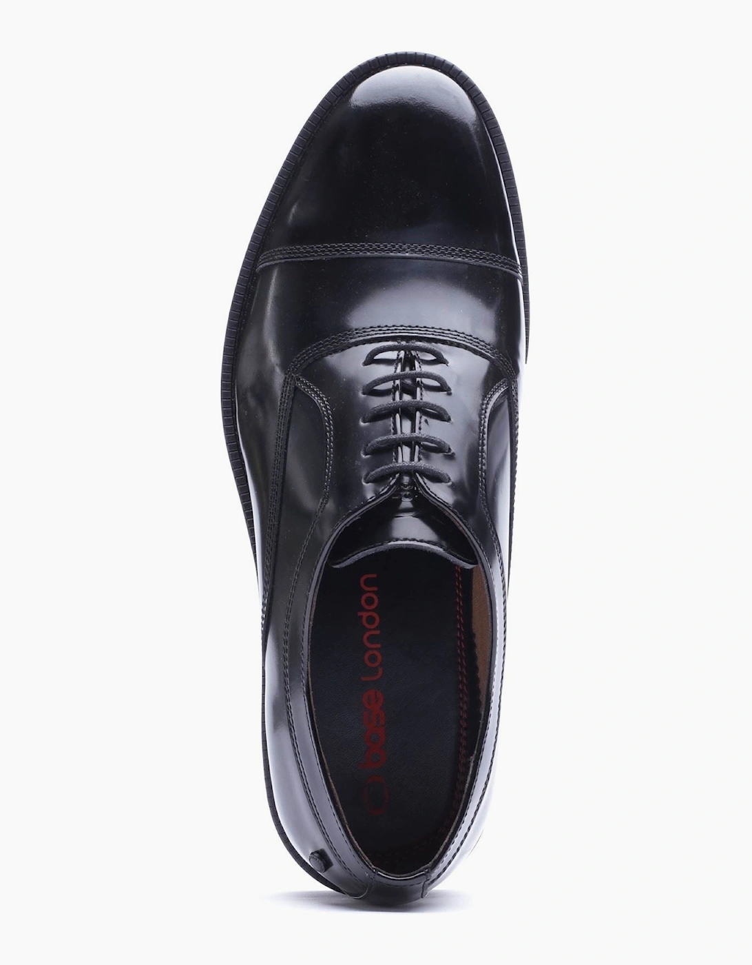 Base London Roma Leather Men's Black Oxford Shoes