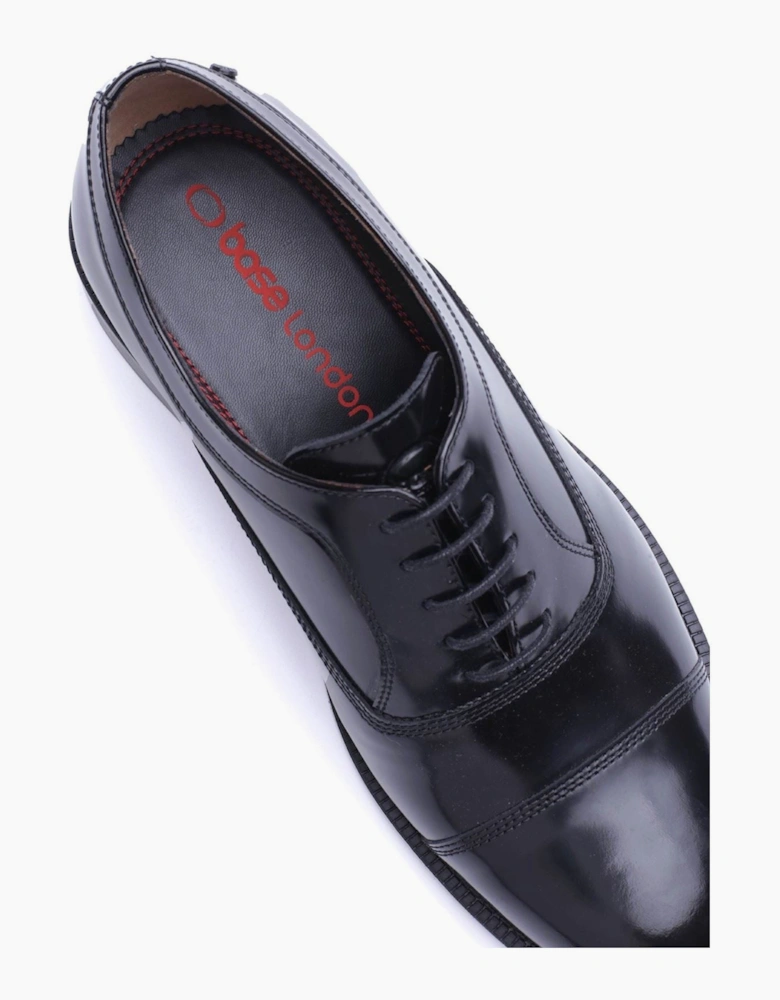 Base London Roma Leather Men's Black Oxford Shoes