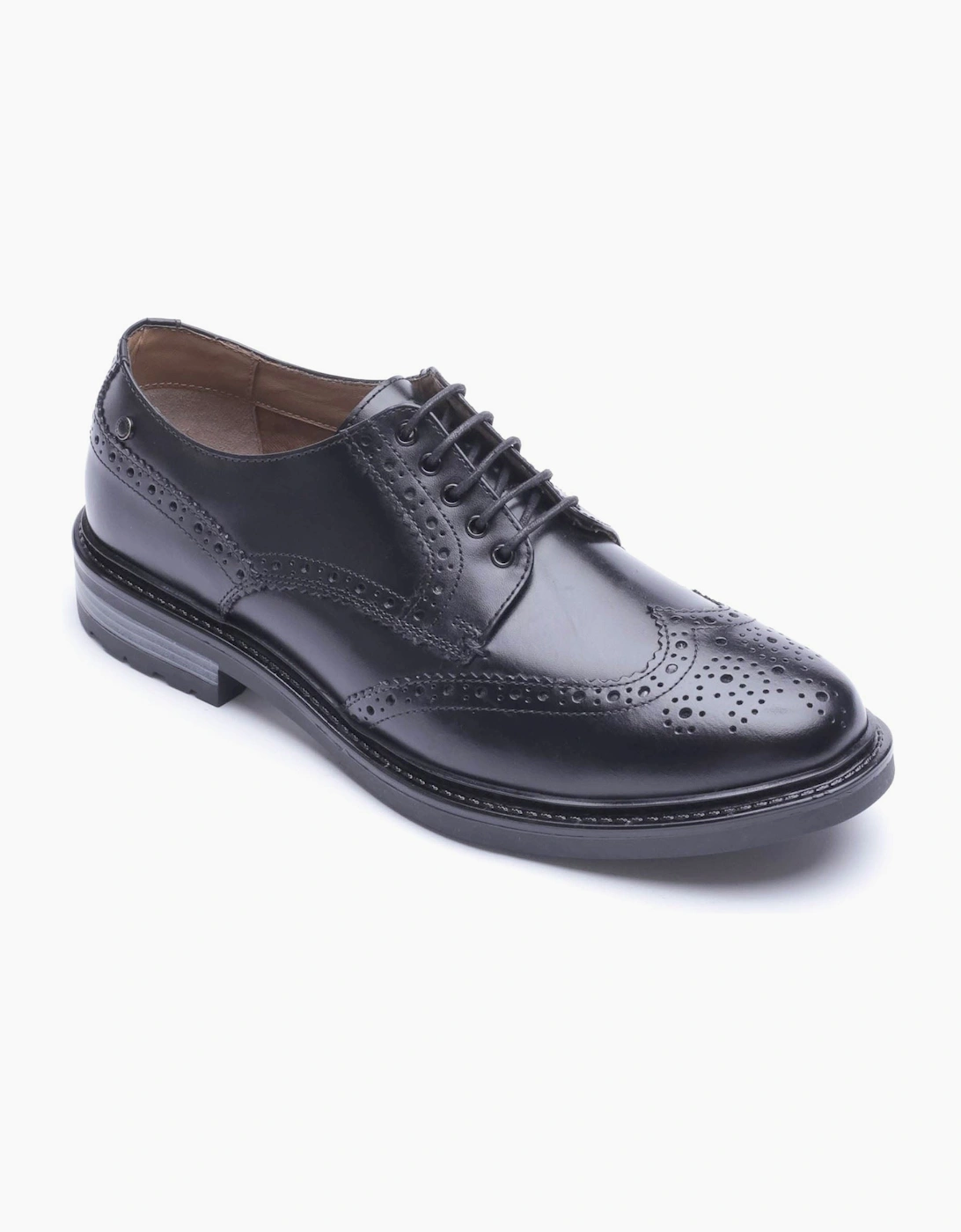 Base London Tanner Leather Men's Black Brogues Shoes