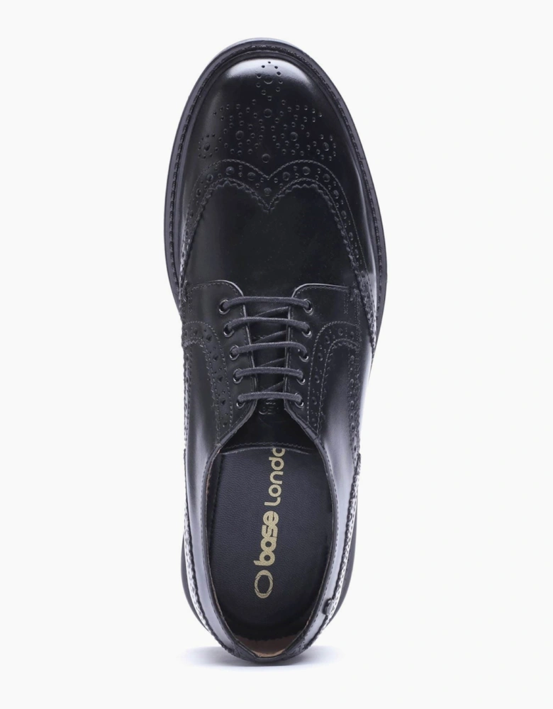 Base London Tanner Leather Men's Black Brogues Shoes