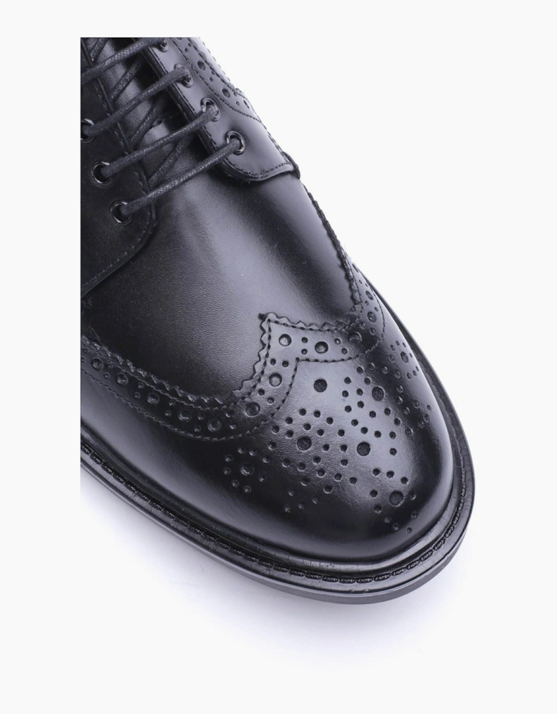 Base London Tanner Leather Men's Black Brogues Shoes