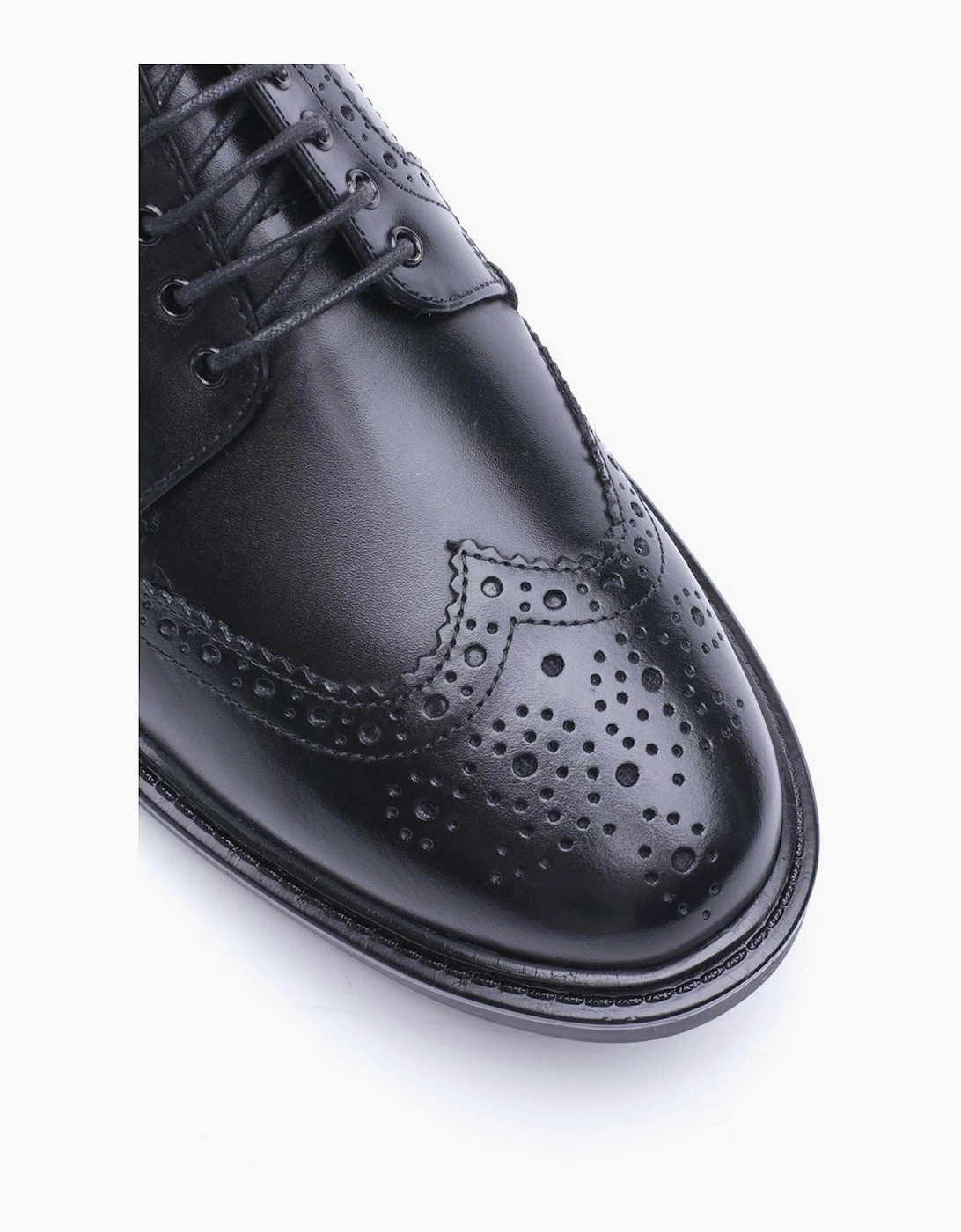 Base London Tanner Leather Men's Black Brogues Shoes