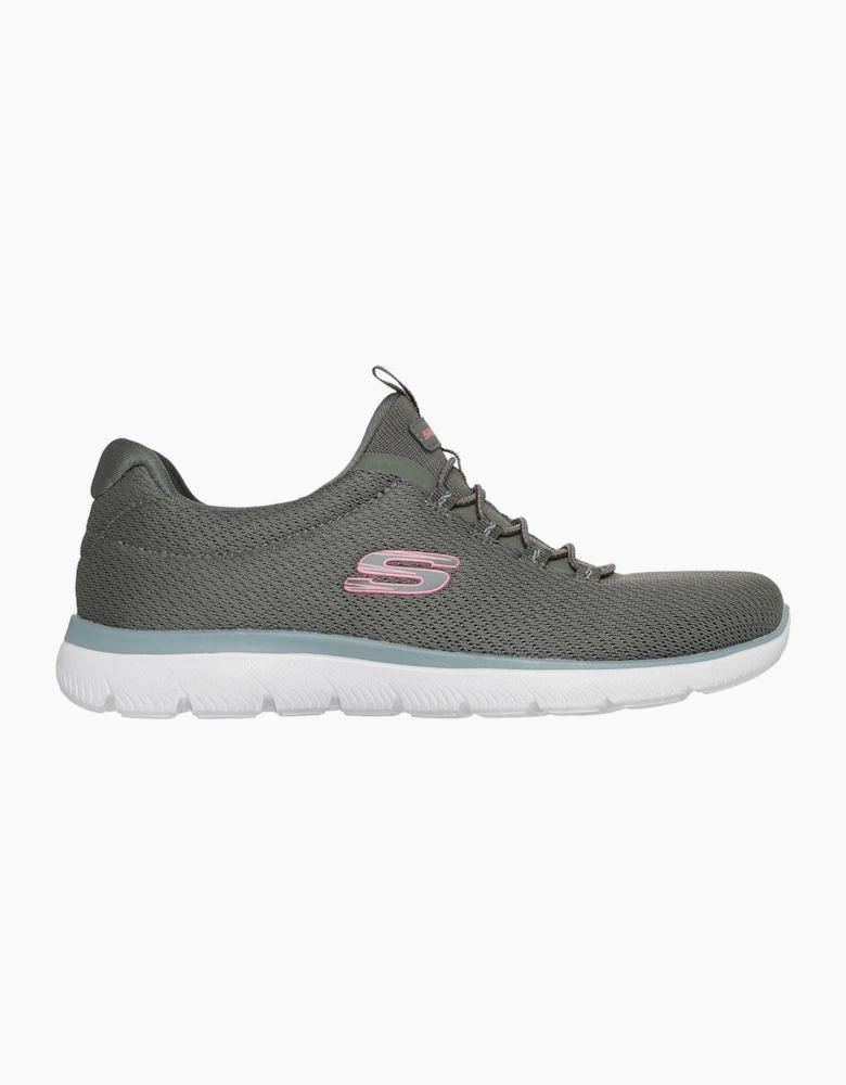 Skechers Summits Summer Blush Textile Women's Olive Trainers
