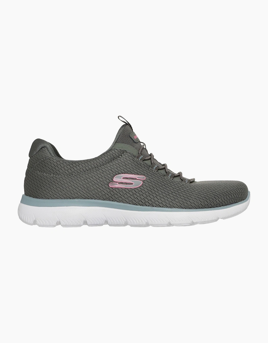 Skechers Summits Summer Blush Textile Women's Olive Trainers