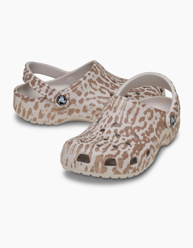 Crocs Classic Pop Animal EVA Women's Beige Clogs