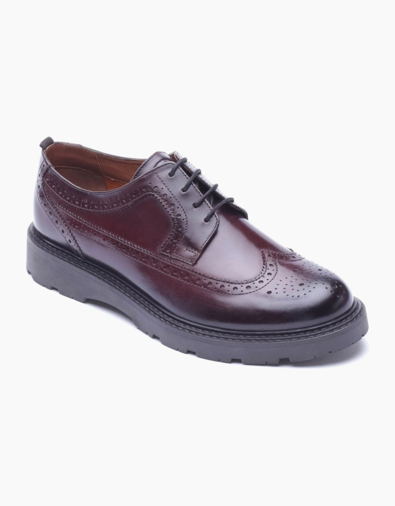 Base London Phase Leather Men's Washed Brown Brogues Shoes