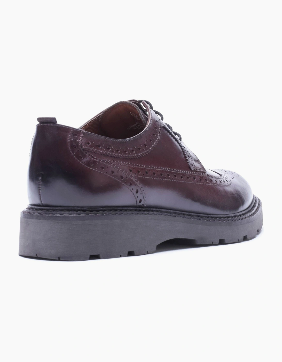Base London Phase Leather Men's Washed Brown Brogues Shoes