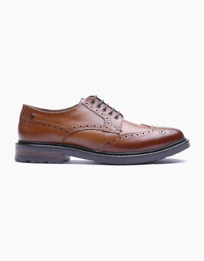 Base London Tanner Leather Men's Tan Brogues Shoes