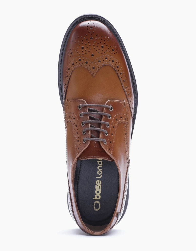 Base London Tanner Leather Men's Tan Brogues Shoes