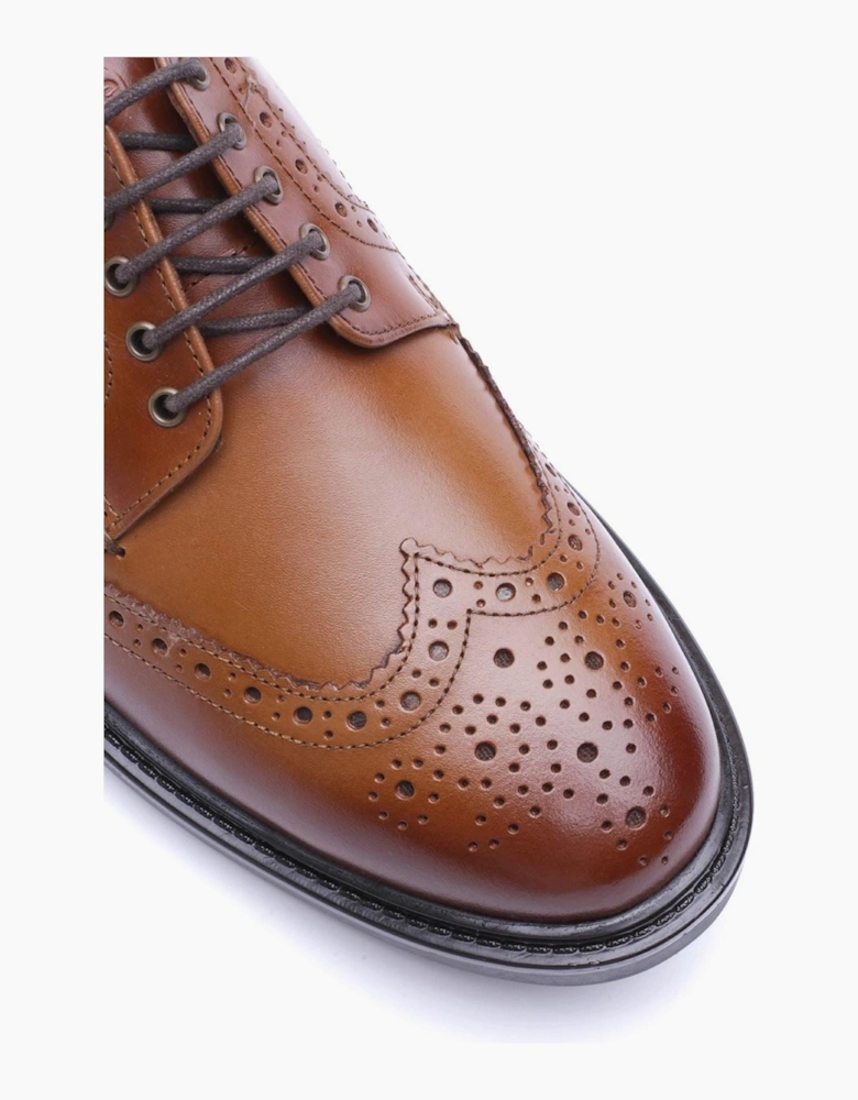 Base London Tanner Leather Men's Tan Brogues Shoes