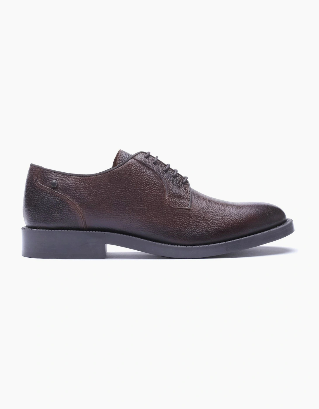 Base London Luca Leather Men's Tumbled Brown Derby Shoes